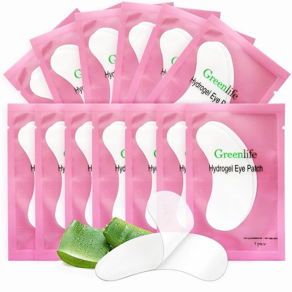 50 Pairs GreenLife 100% Naturel Eyelash Extension Under Eye Gel Pads patches kit